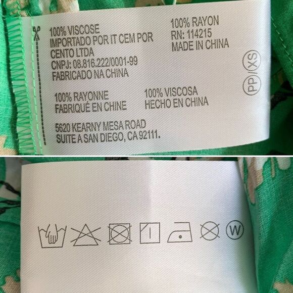 VIX Paula Hermany Petals Way Wrap-Effect Floral-Print Voile Mini Dress Green XS - Picture 10 of 12